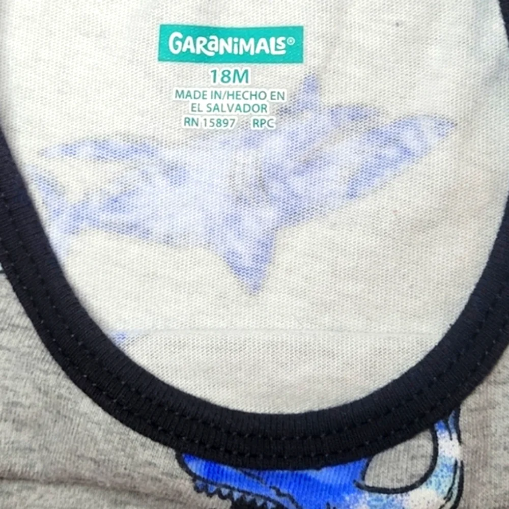 NEW Garanimals 2-Piece Kids Sharks Matching Tank & Short Set